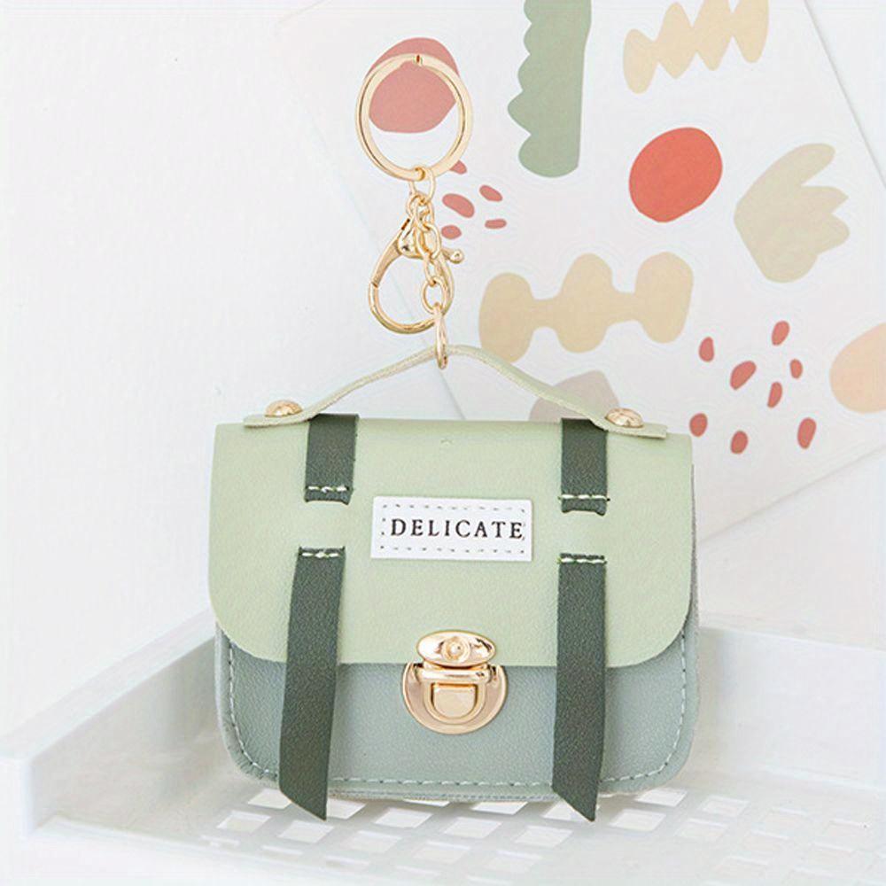 Kawaii Portable Key Bag Girl Purse Card Holder Mini Coin Bag Coin Purse Handbag Key Chain Headphone Storage Bag
