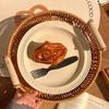 Rattan Picnic Snack Tray