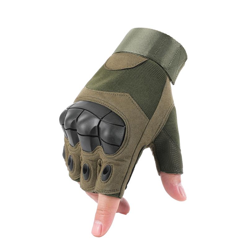 Fingerless Male Tactical Gloves Hard Knuckle Motorcycle Gloves for Men and Women Outdoor Use Bicycle Hunting Hiking Fingerless Gloves