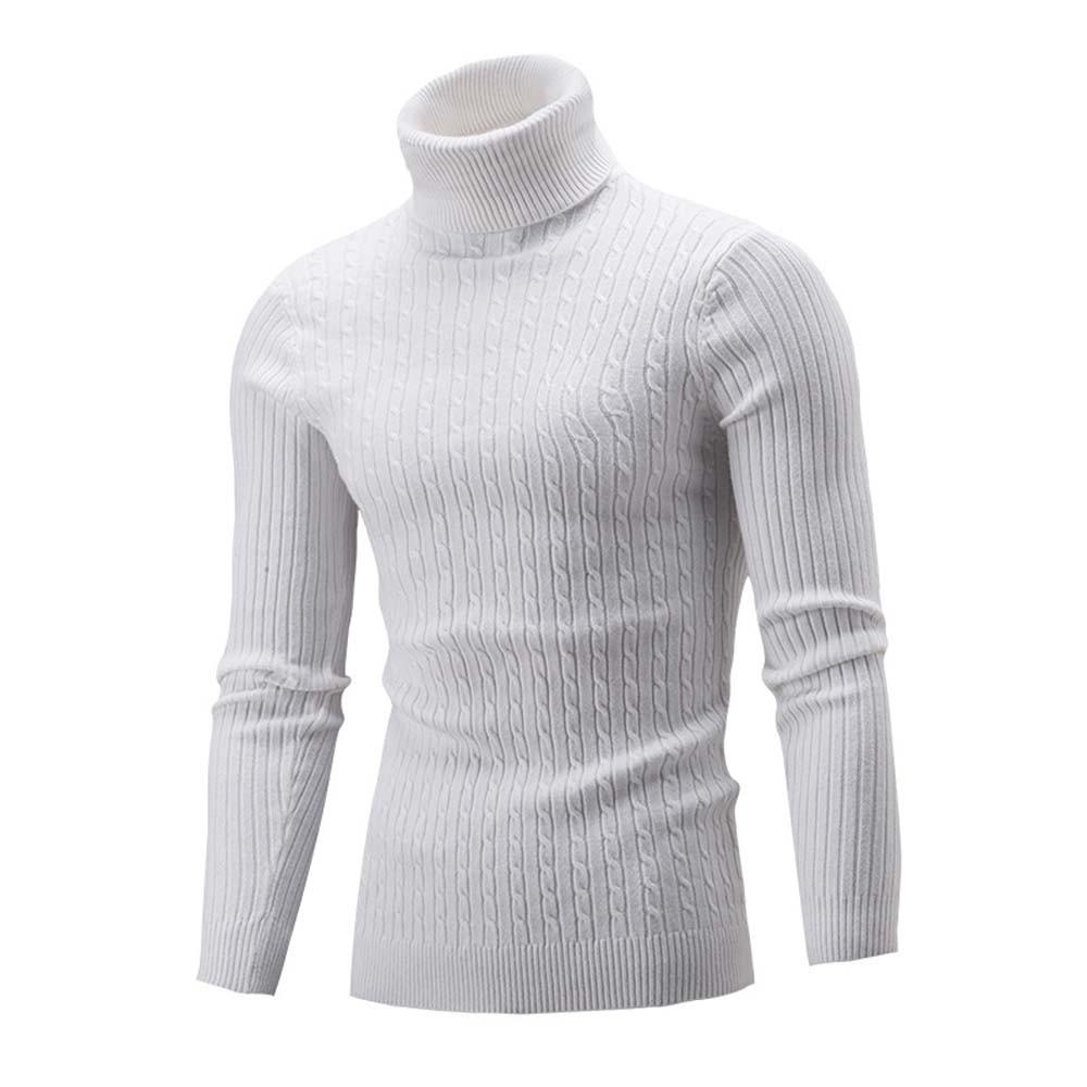 Winter Men Slim Warm Knit High Neck Pullover Jumper Sweater Turtleneck Top