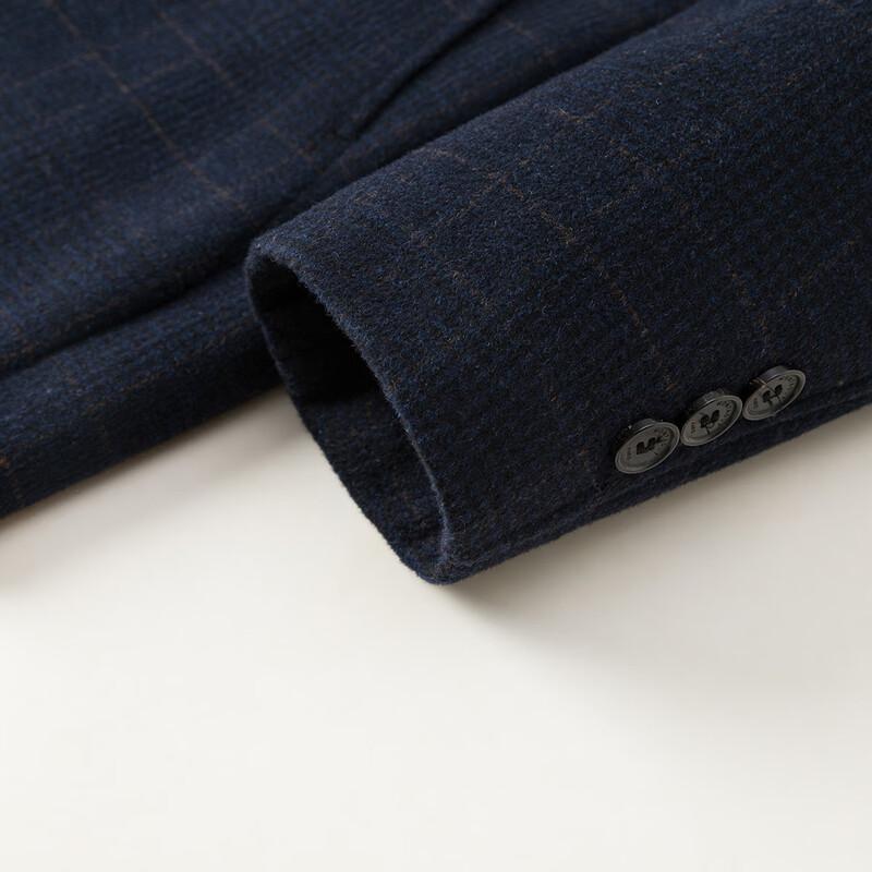 MONTAGUT Men's Winter Plaid Wool Blend Overcoat