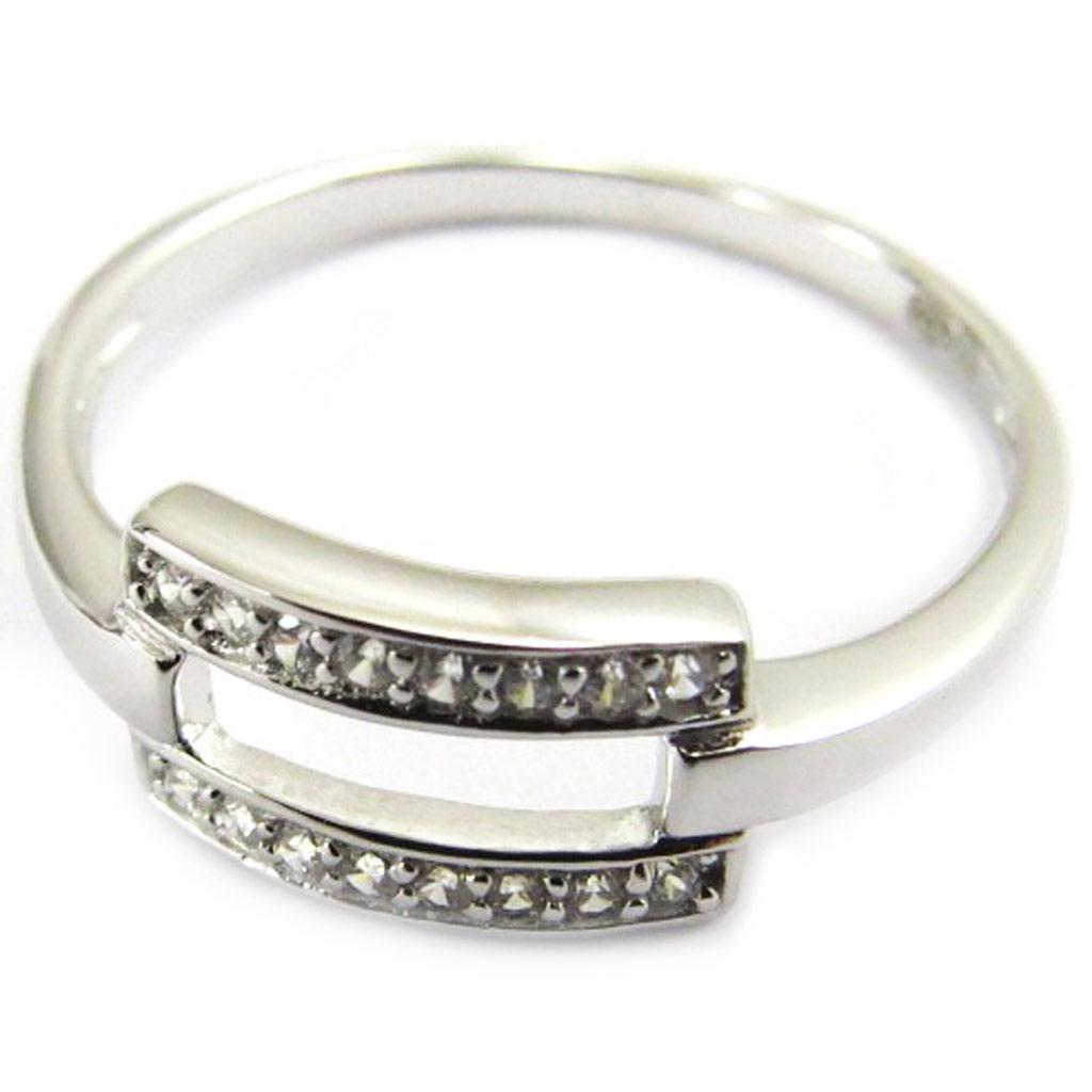 Silverring 'Scarlett' Silvervit (rhodiumpläterad) - 7 mm