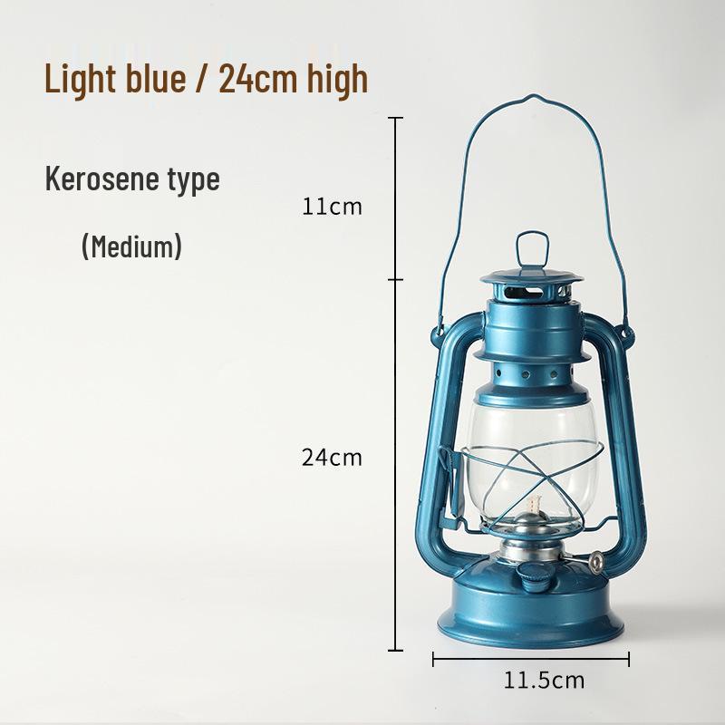 Retro Handheld Kerosene Lantern for Outdoor Camping and Decor