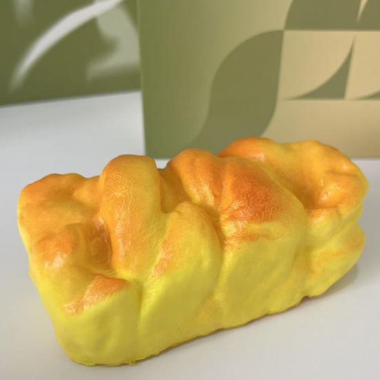 Bread Stress Relief Toy Realistic Bread Squeeze Toy Soft Elastic Toast Croissant Fidget Toy for Adults Teens Anxiety Relief