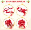 Christmas Pull Bows Ribbon Wide Gift Wrapping Tags Boxing Day Holiday Dcor JOYFY PCS 48 with 5 for Entertaining Play Safe Kid Friendly Fun