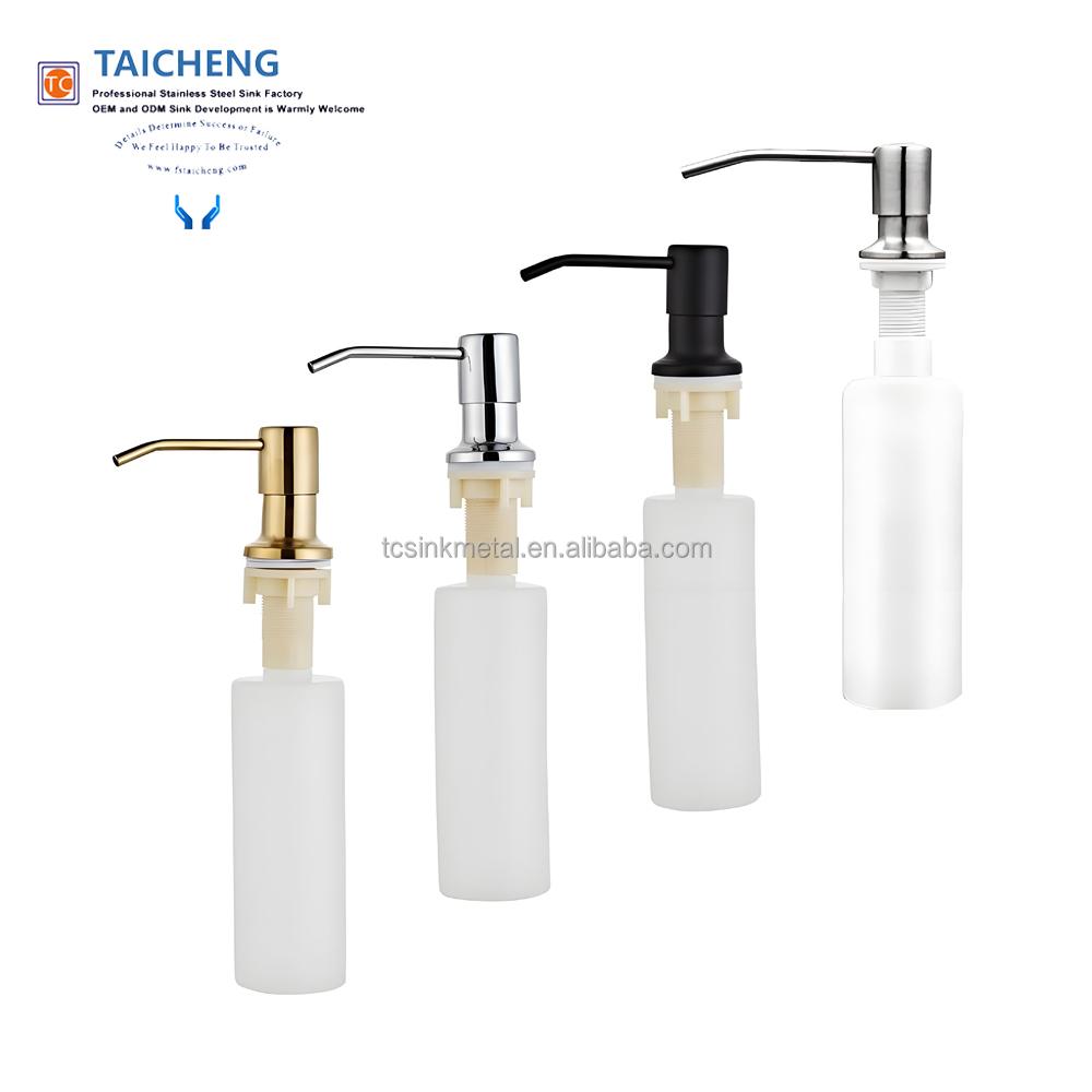 250ML Stainless Steel Head Kitchen Hand Liquid Soap Dispenser with ABS Pump
