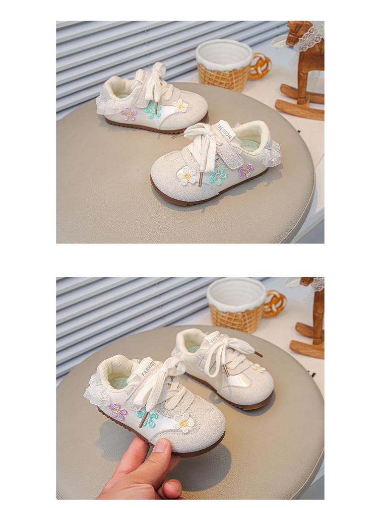 2026 Spring/Autumn Girls' Fashionable Sports Shoes - Soft Sole, Casual Toddler Sneakers, Baby Girls' German Training Shoes