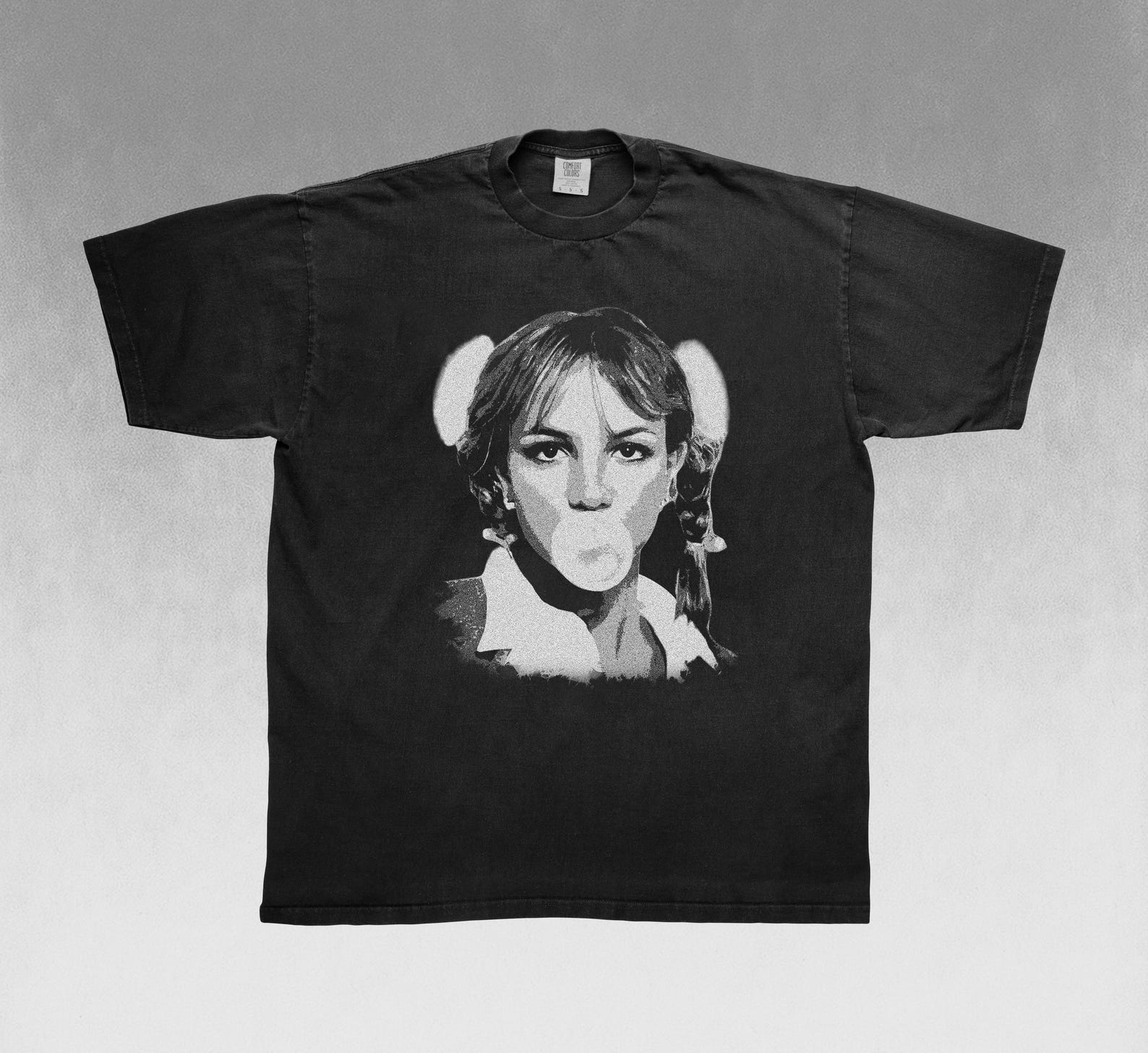 Britney Spears Graphic T-Shirt, 90s Retro Pop Star Tee, Retro Metal Band Style S