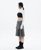Hanahi Pocket Belt Half Pleated Skirt Gray