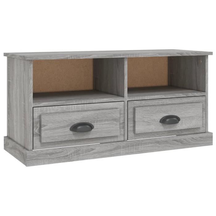 VidaXL Meuble TV sonoma gris 93x35,5x45 cm bois d'ingénierie 816470
