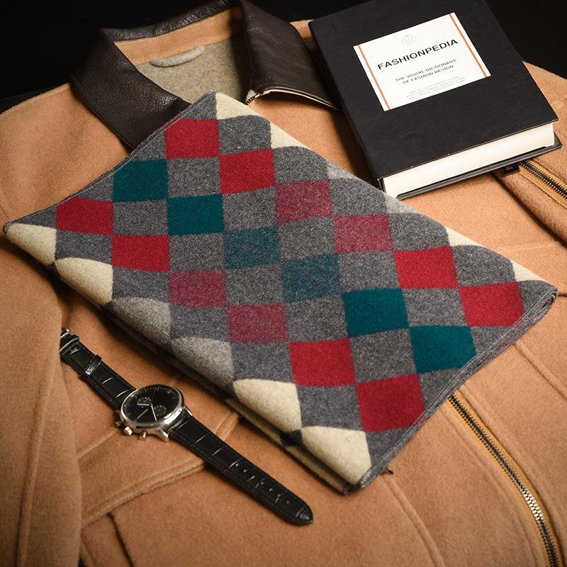 Scarf for Men's New Winter Models, Including Wool, Red Scarf, Warm Wind, Gift for Boyfriend