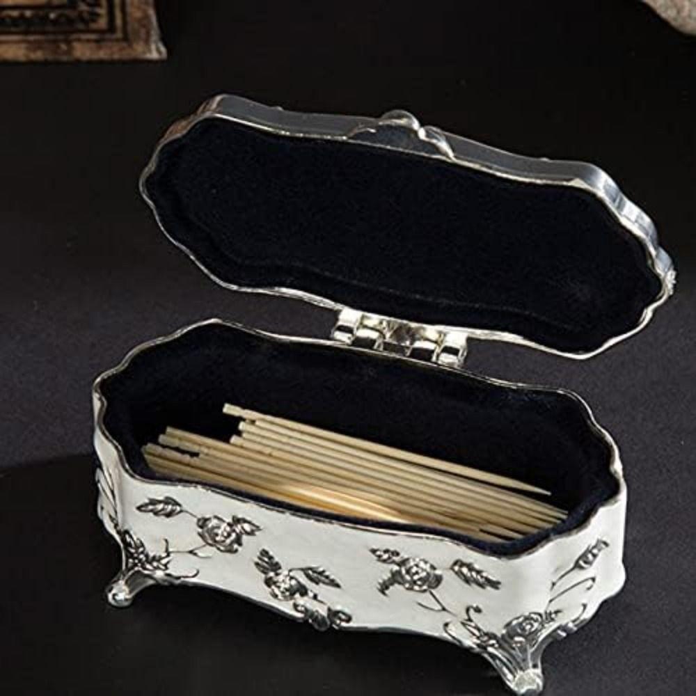 Zinc Zinc Zinc Alloy Jewelry Storage Box Vintage Trinket Case Luxury Treasure Chest  Ring