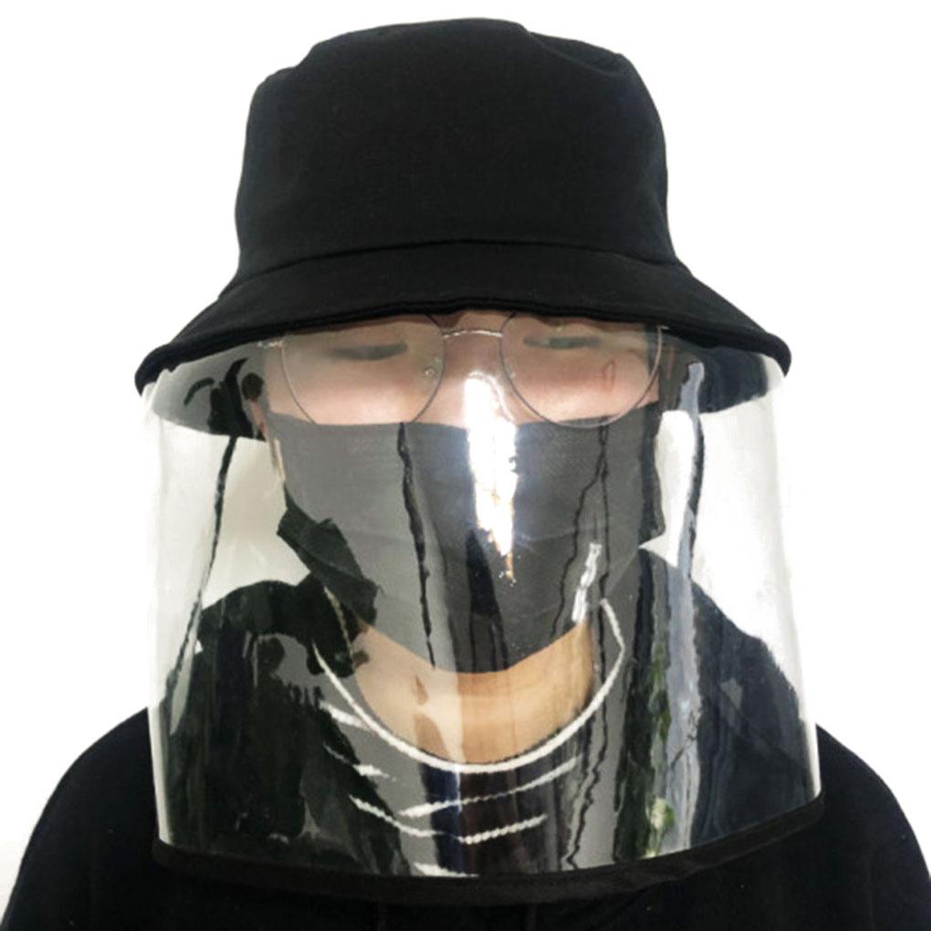 Bucket Hat Beach Sun Hat Fisherman Cap With Detachable Clear Facial Cover Hat