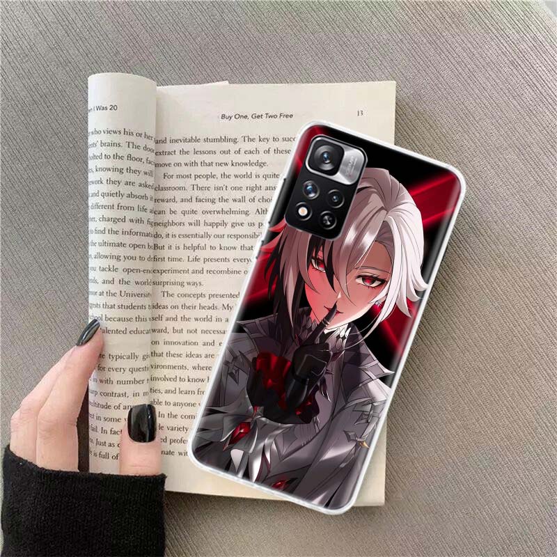 Arlecchino Genshin Impact Phone Case For Redmi Note 13 12 Pro Plus 14 15 Pro 5G 11 11T 11E 11S 10 Pro 10S 9 9S Cover Cell Clear
