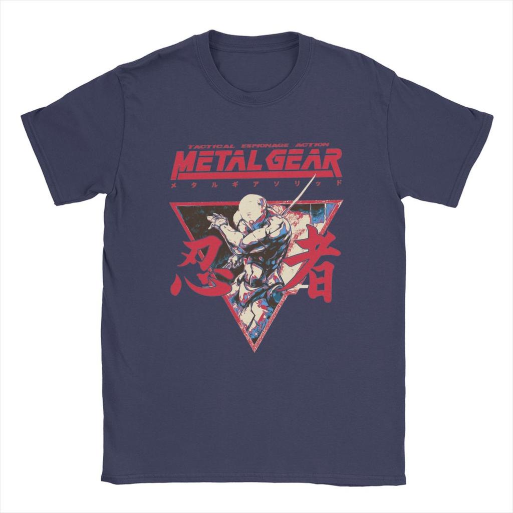 Novelty Game Metal Gear Solid Option C T-Shirt for Men Round Collar Cotton T Shirts MGS Gothic Phantom Hipster Short Sleeve Tees