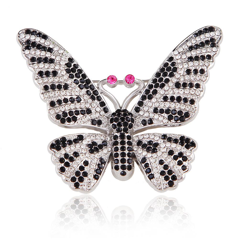 

Luxury Heavy-duty Set Sparkling Gemstones Butterfly Brooch Vintage Haute Sense Jewellery Gift Sober and Fashionable Clothing Accessories