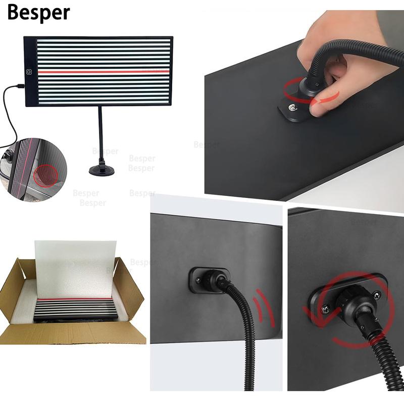 Besper 196.85inch USB Reflection Light Board Professional Dent Light Board Tool Auto Repair Lighting Reflection Repair Tools