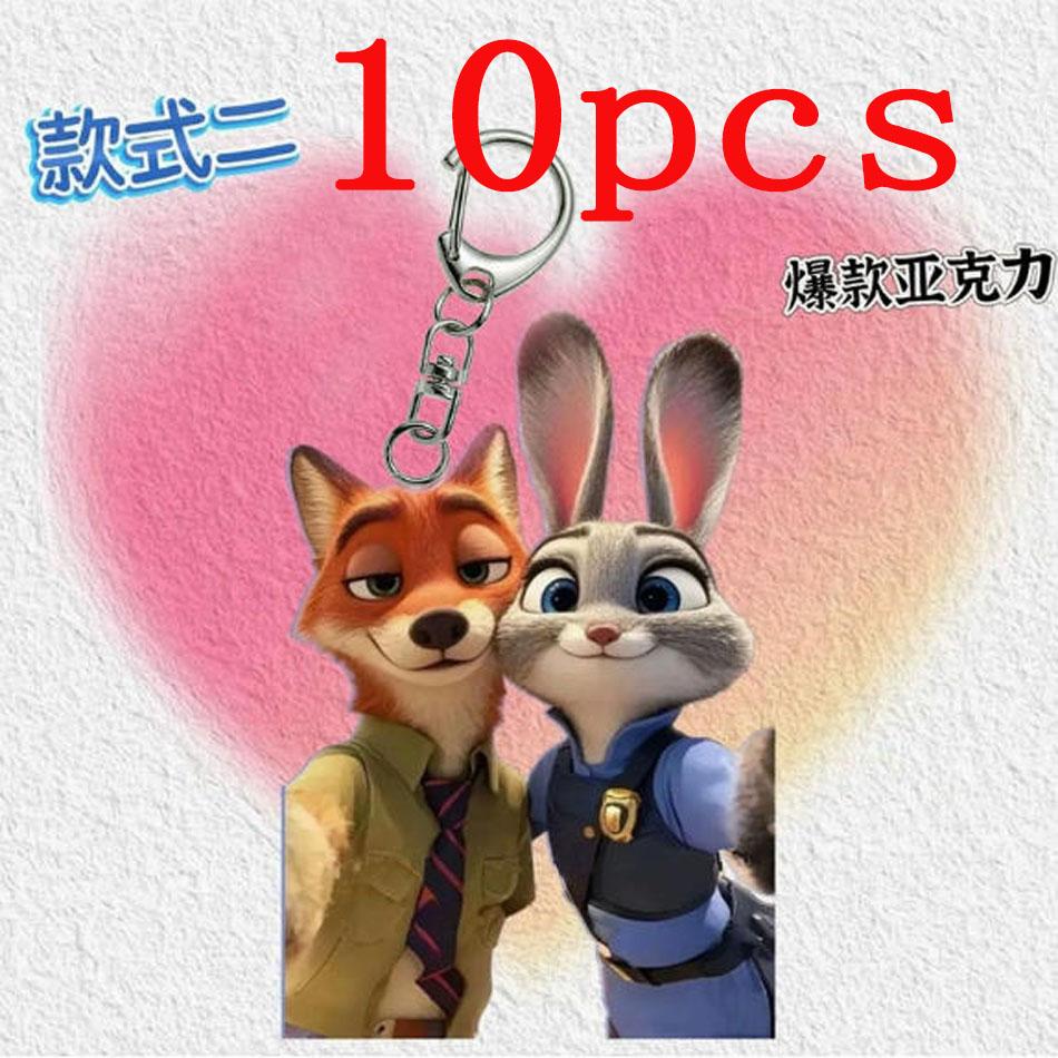 Portachiavi Creativo Carino del Film Zootopia Ornaments in Acrilico Cartone Animato Anime Decorazione per Borse alla Moda Regali per Coppie Amici