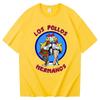 Unisexs Los Pollos HerUnisexos Tshirt 100 Cotton Breaking Bad LOS POLLOS Chicken Brothers Printed Yellow Funny Tshirt Male Shirts
