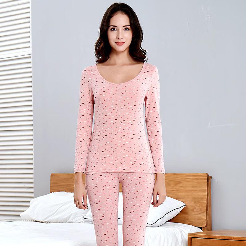 Hengyuanxiang Women's High-Elastic Cotton Thermal Underwear Set TC-2130