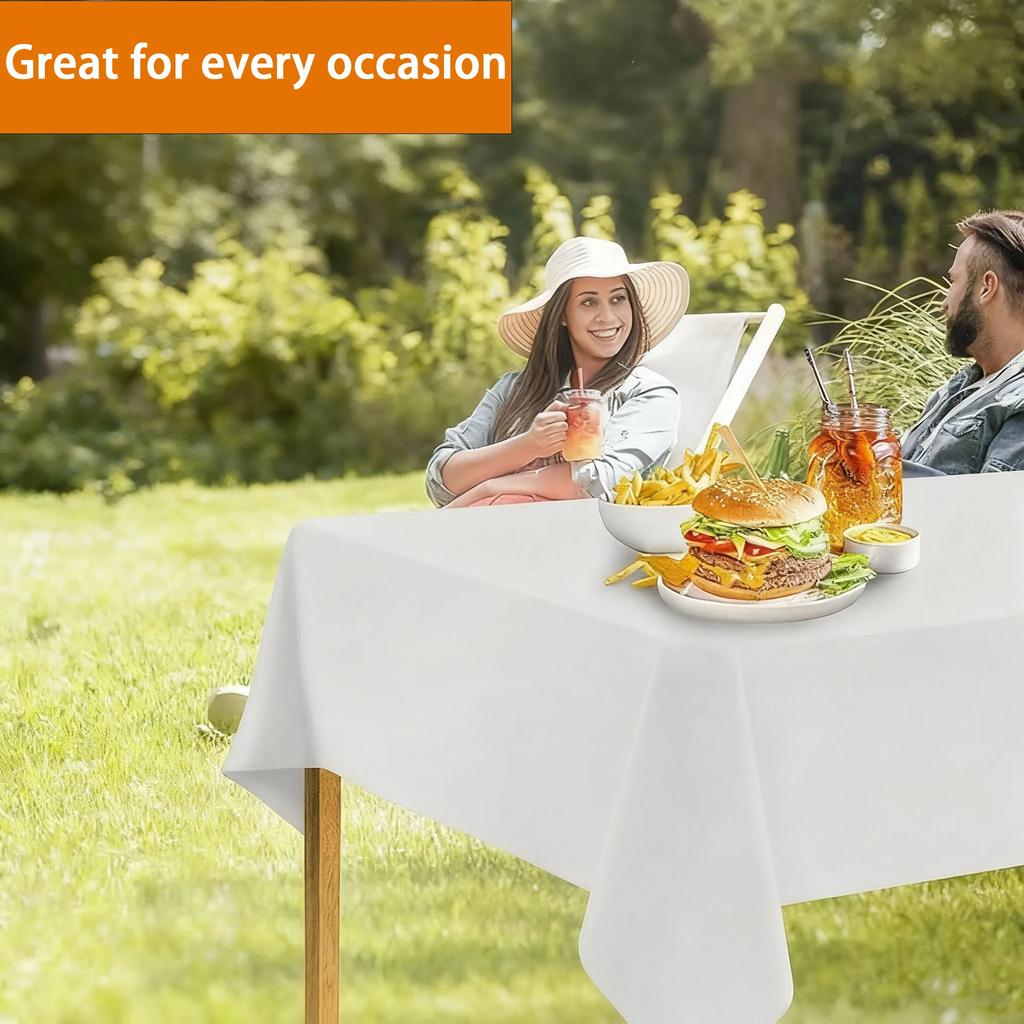 1 Count Disposable Tablecloth 54x72 Inches / 137x183 Centimeters Easy to Clean for Birthday Parties Indoor And Outdoor Occasions