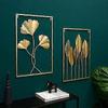 Wall Decoration. Made Of Metal. To Suspend. With The Pattern Of Golden Leaves.