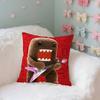 Cute DDomo Kun Case Plush Fabric Soft Pillowcase Double Sided Print Cushion Cover Household Gifts