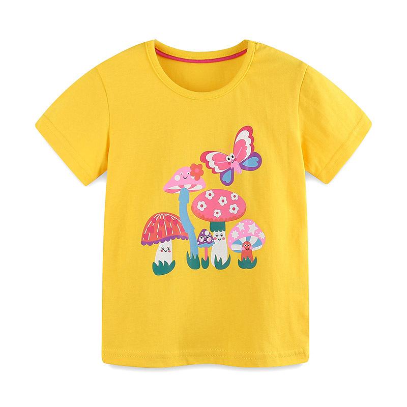 Summer new fashion children s T-shirt children s cartoon print crew neck top pullover sweatshirt 100