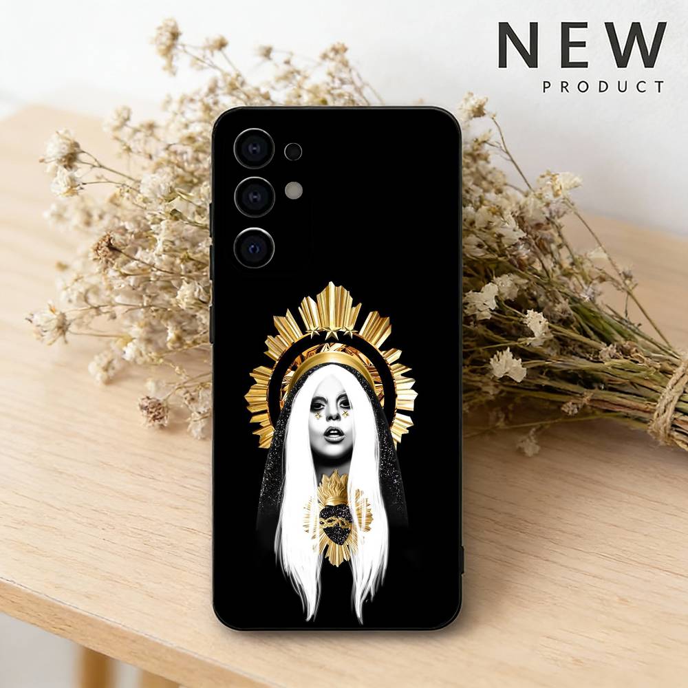 L-Lady Singer G-Gaga Phone Case For Samsung S26,25,24,23,22,30,21,10,9,Ultra,Plus,Lite Black Soft Case