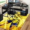 1pc Golden Lion Saint Seiya Chair Mat - Anime Cartoon Design Office Desk Pad, Non-Slip Rug for Home Decor, Suitable for All Seasons.R010