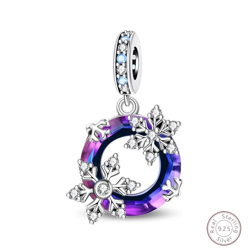 Ice&Snow Charms Copper Xmas Snowman Penguin Elk Rabbit Polar Bears Fit Original Bracelet Pendant Women Jewelry Acc