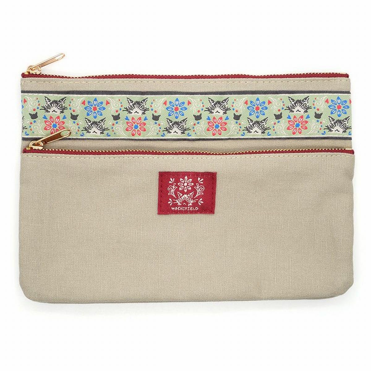 [Wachifield] Двойной кошелек-пенал «Цветок и кот Дайан»