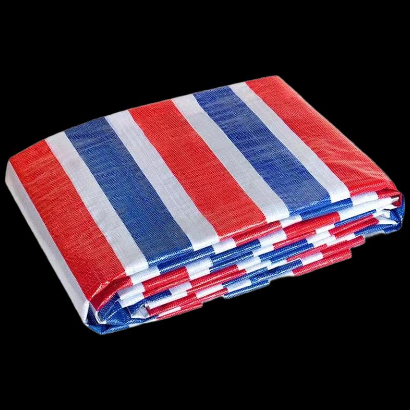 Jinsu Durable Striped Sun and Rain Protection Tarpaulin