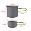 Ultralight Camping Cookware Utensils Outdoor Tableware Set Hiking Picnic Backpacking Camping Tableware Pot Pan 1-2persons