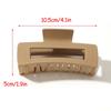 Large Coffee Frosted Hair Claw for High Ponytail and Back of Head Styling