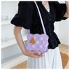 PU Leather Casual Messenger Bag Mini Crossbody Bag Simple Cheese Shoulder Bag  Shopping
