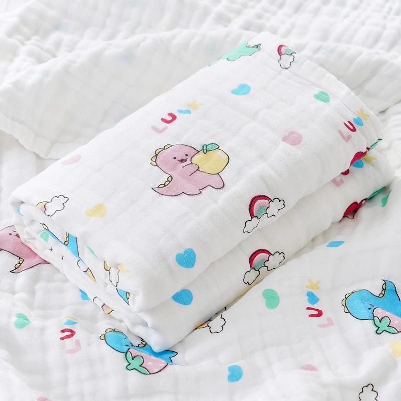 Pure Cotton Four-Layer Gauze Baby Bath Towel and Swaddle Blanket for Newborns