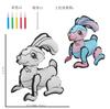 Children'S Handmade Painting Diy Creative Hand-Painted Parent-Child Activity Blank Coloring Graffiti Dinosaur Inflatable Toy