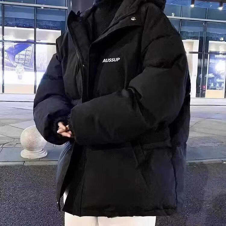 Trendy Brand Men's Korean Style Thick Cotton Hooded Puffer Jacket for Autumn/Winter - Casual Student Fashion.