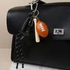 PVC Leather Baseball Pendants Zinc Zinc Alloy Versatile Bag Charm Rugby Tassel Keychain  Girls
