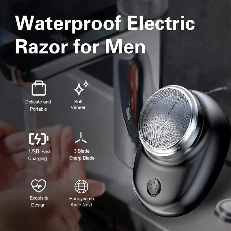 1PC Mini Electric Shaver Suitable for Men USB Rechargeable Portable Shaver Exquisite Design Suitable for Family and Travel U