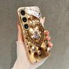 Electroplated Gold New Phone Case for Samsung Galaxy S26 Ultra S25 Plus S24 S23 S22 Fe Tempered Glass Artistic Texture Patterns