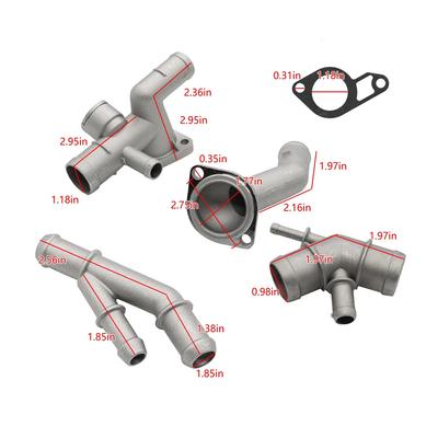 Radiator Flange Coolant Water Pipe As Picture Shows Aluminum Coolant Housing Set Stable Reliability Direct Replacement