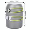Camping Cookware Outdoor Portable Pot Aluminum Cookware Water Cup Folding Handle