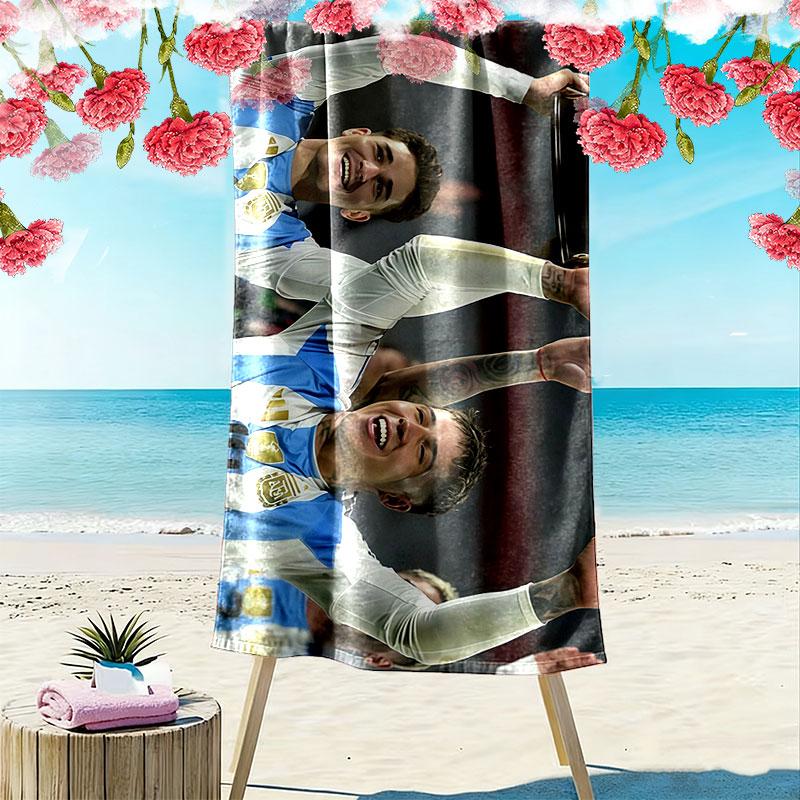 Alvarez & Enzo Print Beach Towel, Large Soft Quick Dry Towel for Beach Camping Swimming