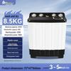 Dual Tub Semi-Automatic Washing Machine, 10kg Large Capacity for Dorms & Rentals