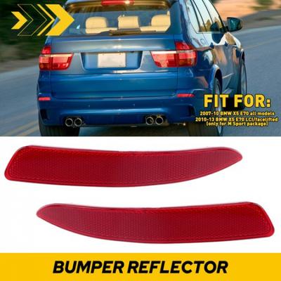 Fit BMW X5 E70 2006-2013 Set Red Len Bumper Rear Reflectors Brake Stop Light EOA