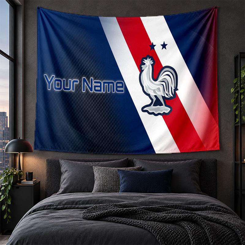 Personalized Tapestry Wall Hanging France national football team Pattern Art Background Cloth