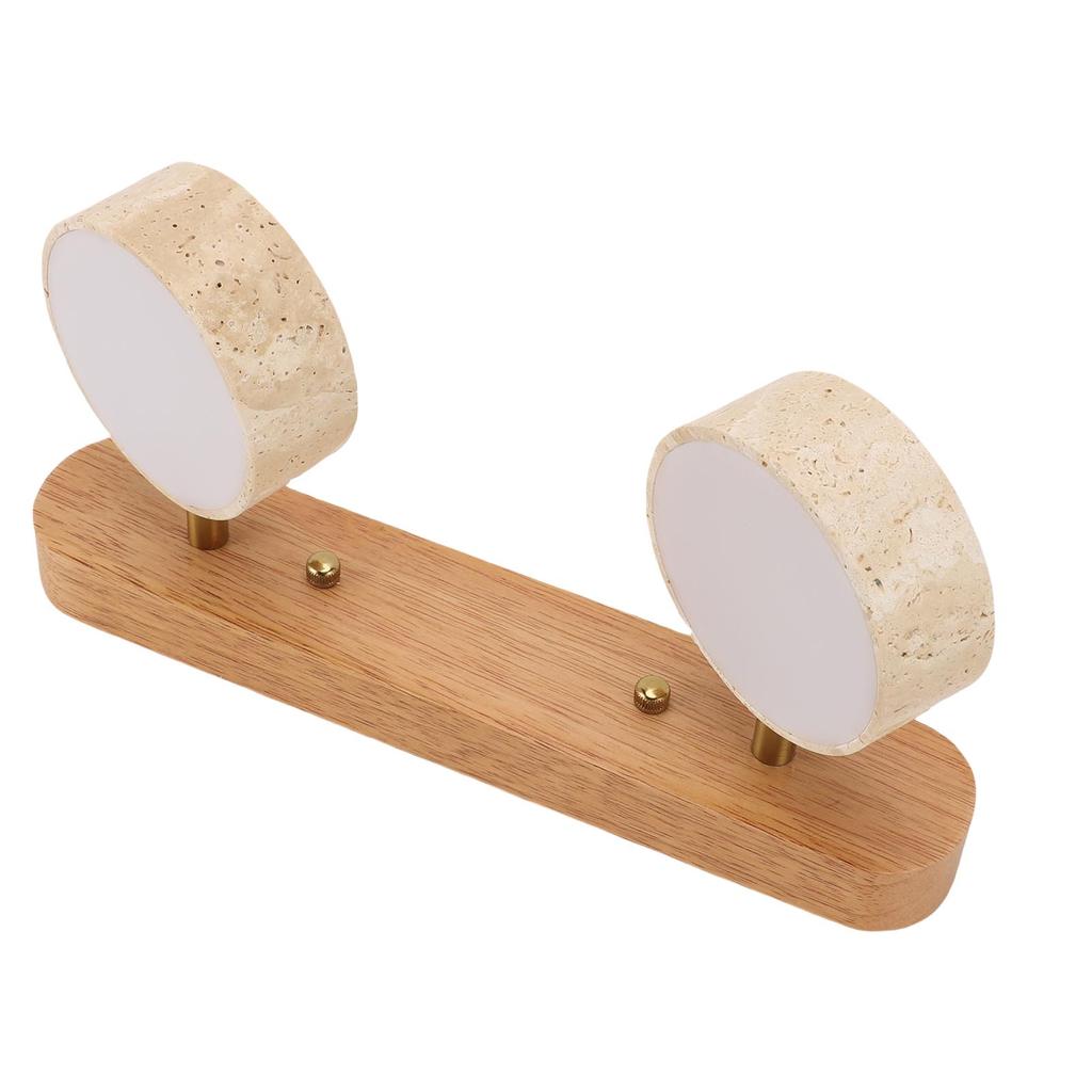 Modernes zylindrisches Wandleuchten-Set mit 2 drehbaren Leuchten, Naturstein-LED, für Eingangsbereiche, Küchen, Ankleidebereiche