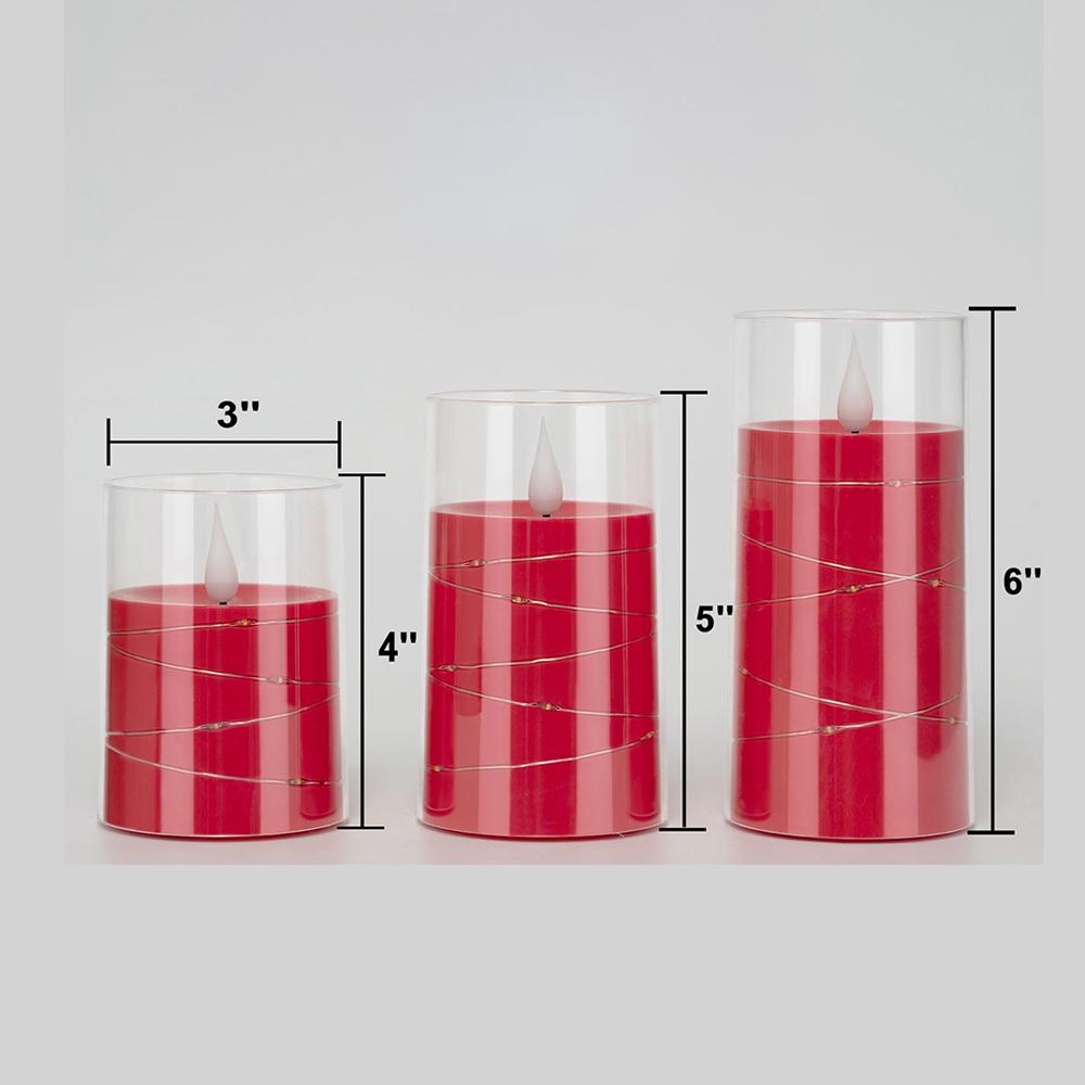 Flameless Candle Light, Battery Candle with String Light, flameless Candles with 11-Key Remote Control Timer Function for Home